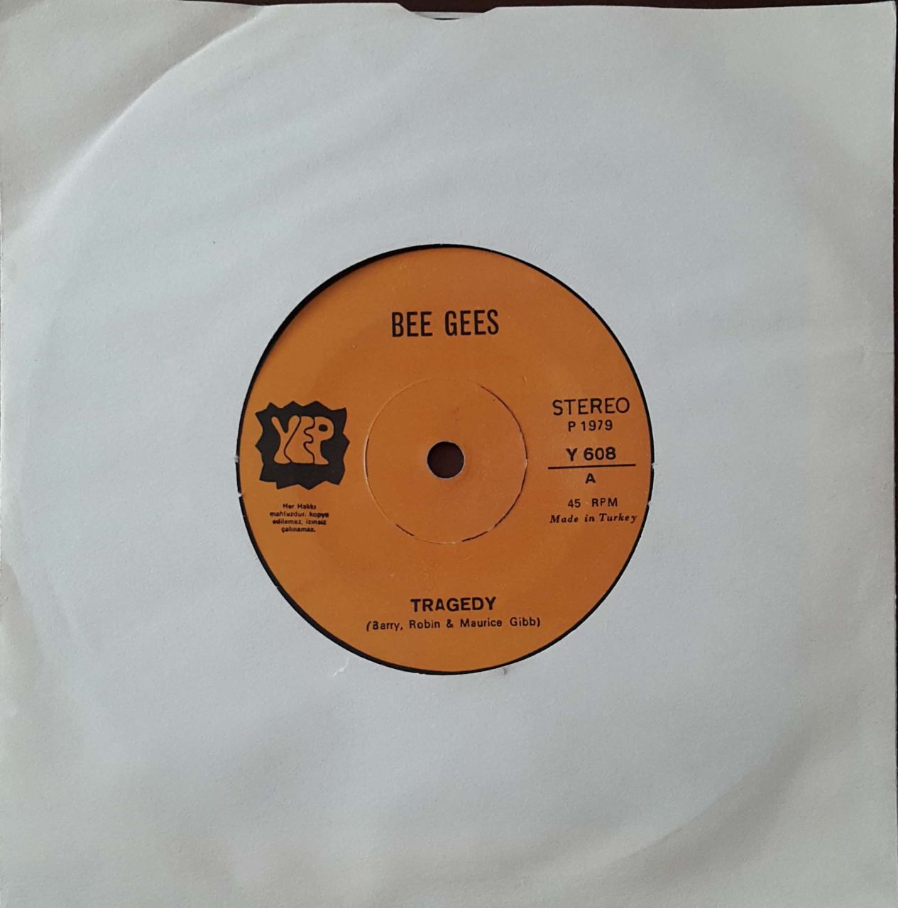 Bee Gees Tragedy 45lik Plak