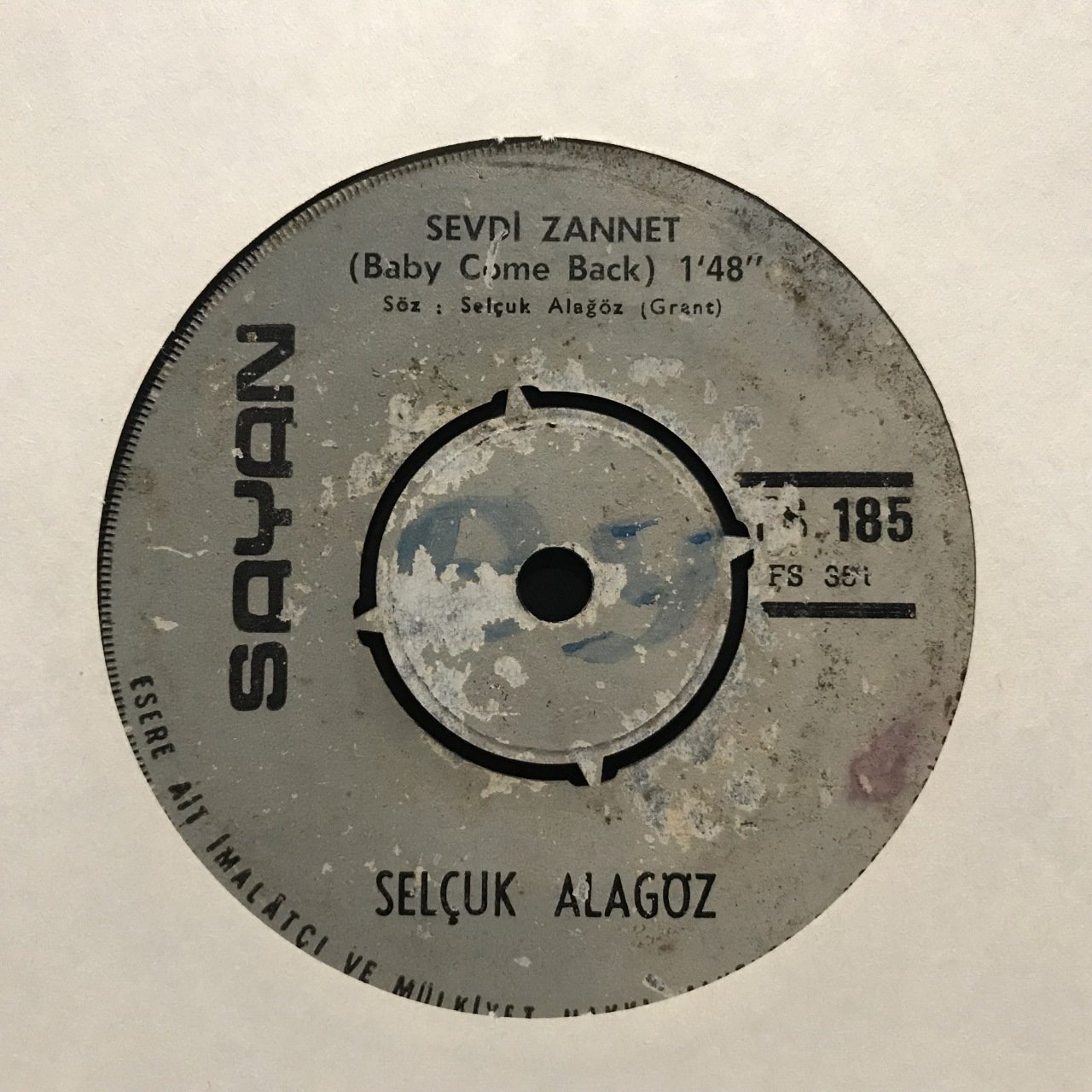 Selçuk Alagöz Sevdi Zannet 45lik plak