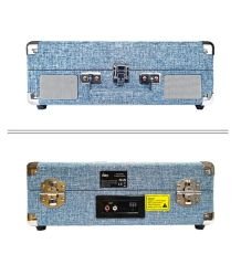 *ÜCRETSİZ KARGO Record Master ST14012 Mavi Retro Pikap Bluetooth ve Şarj Özellikli Özel Dış Kaplama Retro Pikap 33, 45, 78 Devir