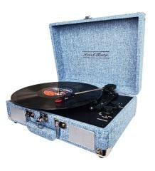 *ÜCRETSİZ KARGO Record Master ST14012 Mavi Retro Pikap Bluetooth ve Şarj Özellikli Özel Dış Kaplama Retro Pikap 33, 45, 78 Devir