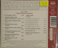 Chinese Piano Favourites Jie Cihen CD