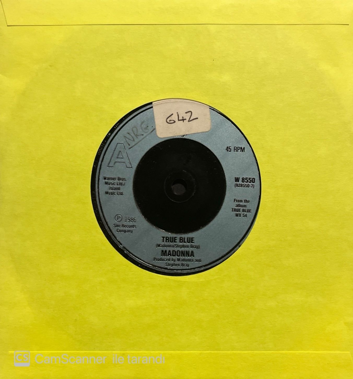 Madonna True Blue 45lik Plak