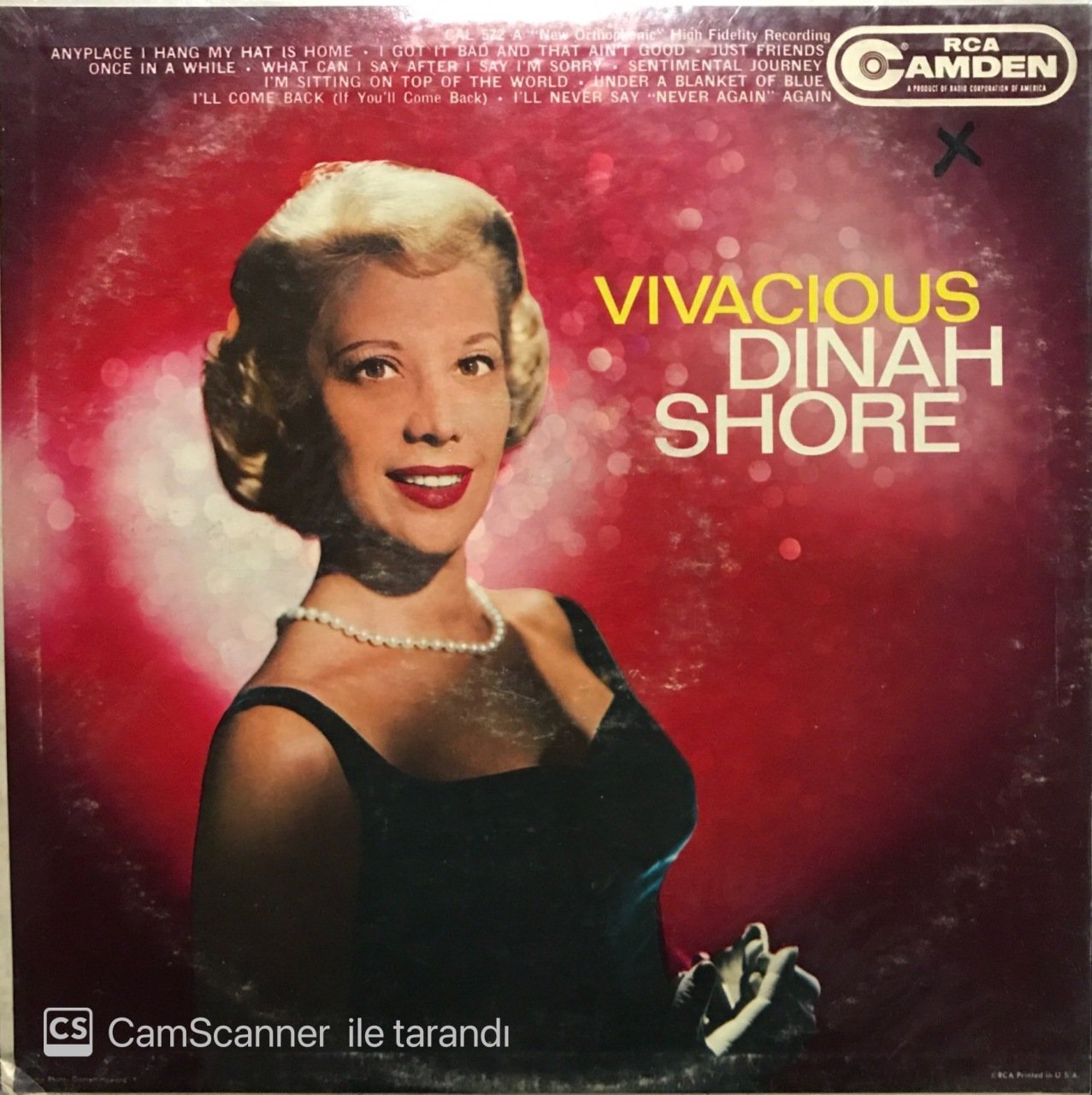 Vivacious Dinah Shore LP Klasik Plak