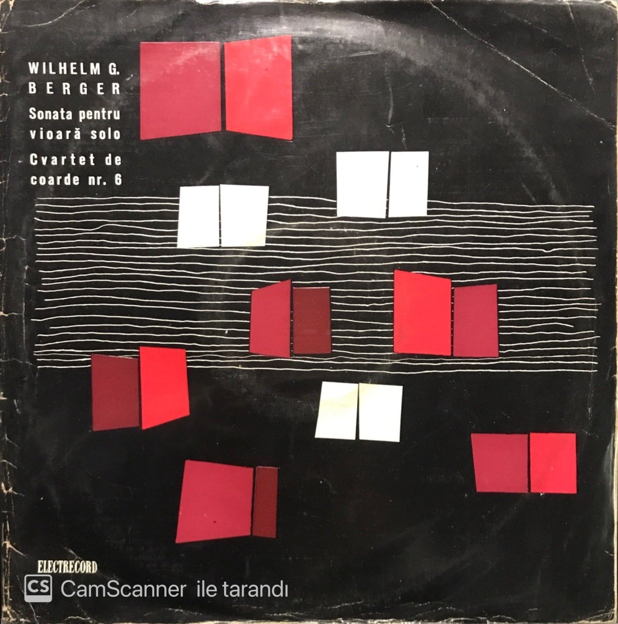 Wilhelm G. Berger Cvartet De Coarde Nr. 6 LP Klasik Plak