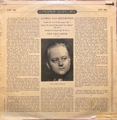 Beethoven Sonata No.4 No.26 LP Plak