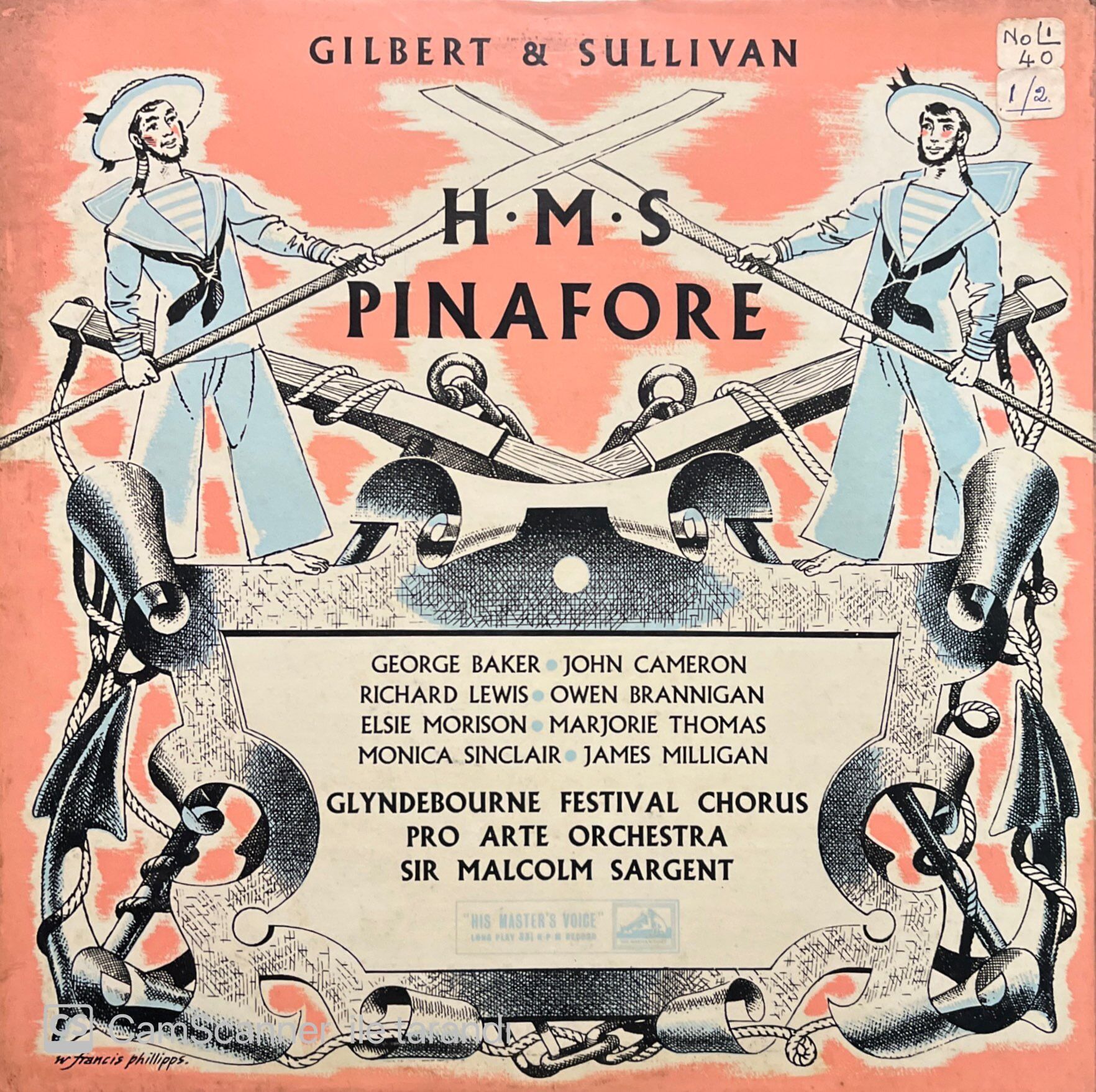 Gilbert & Sullivan HMS Pinafore LP Plak
