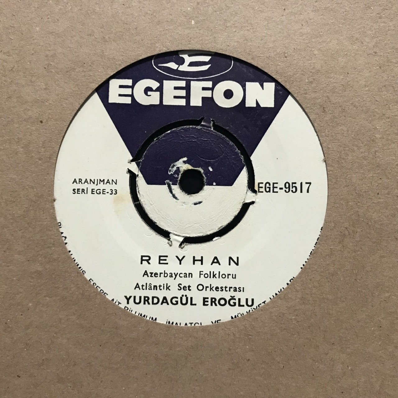 Yurdagül Eroğlu Reyhan 45lik Plak