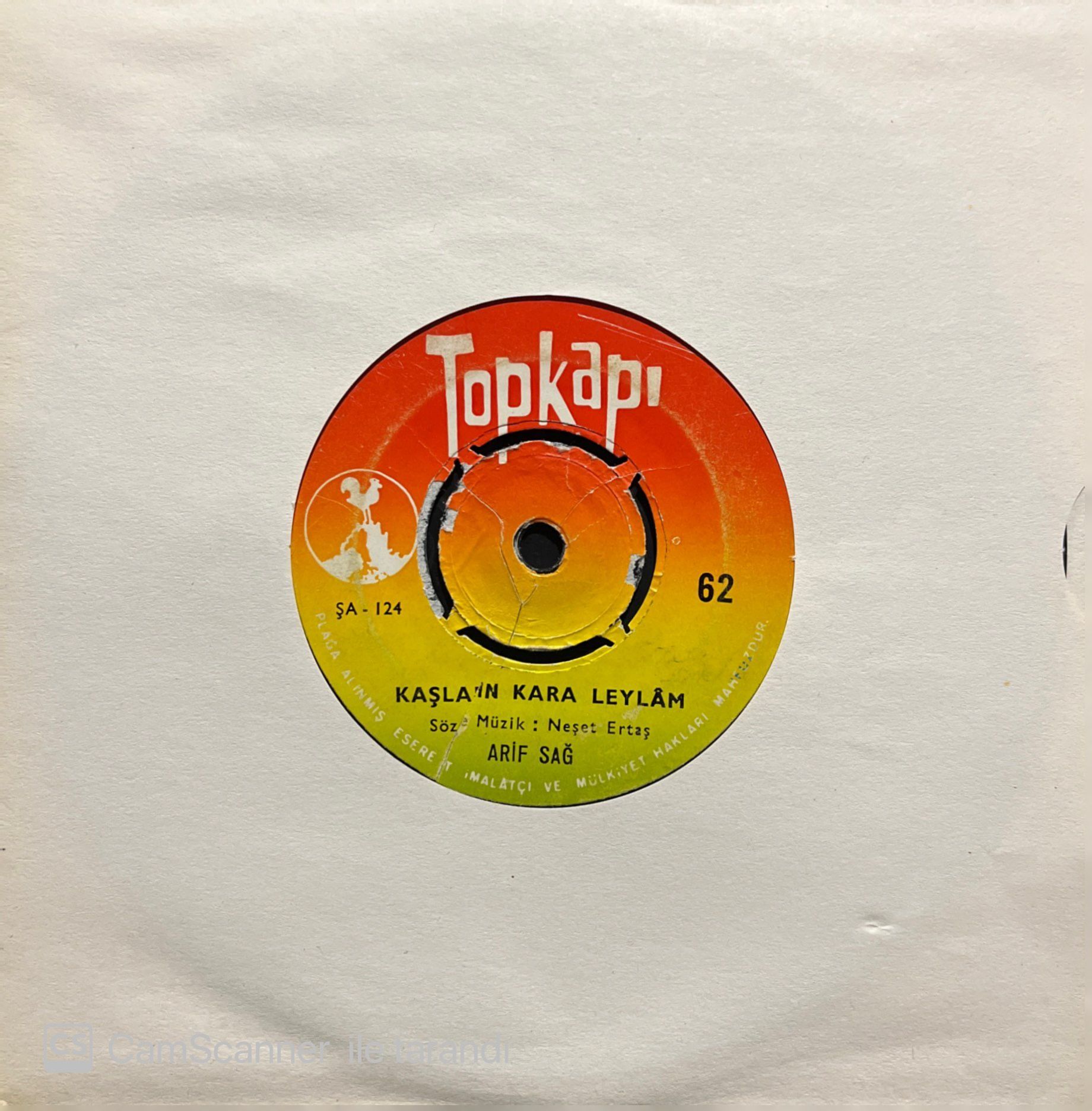 Arif Sağ Kaşların Kara Leylam 45lik Plak