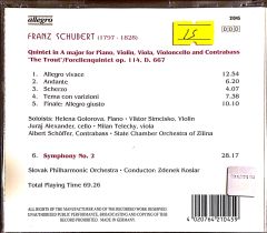 Schubert Quintet ''The Trout'' Forellenquinet CD