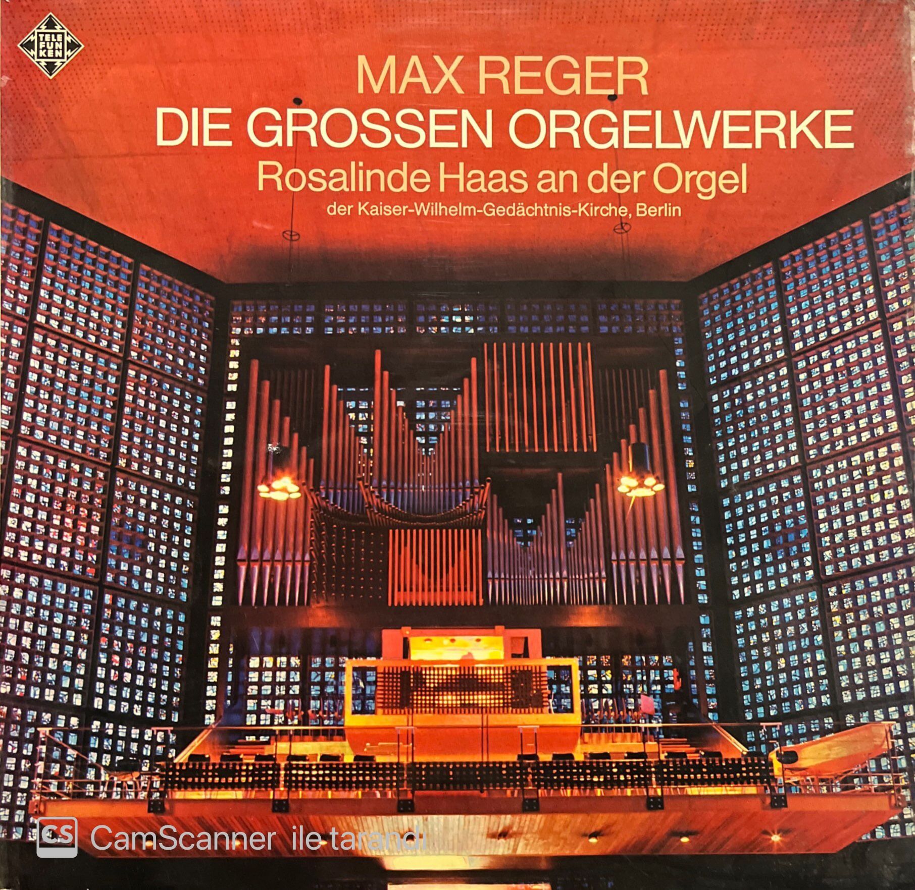 Max Reger Die Grossen Orgelwerke LP Plak