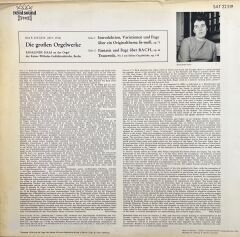 Max Reger Die Grossen Orgelwerke LP Plak