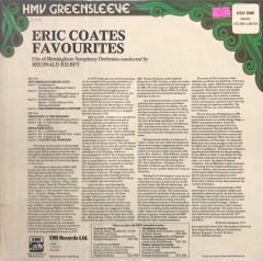 Eric Coates The Three Elizabeths LP Klasik Plak