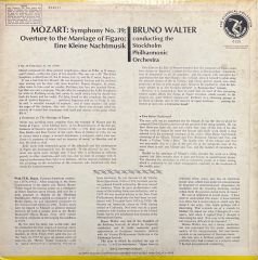 Bruno Walter Mozart Symphony No. 39 LP Plak