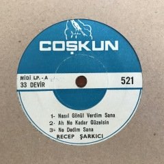 Recep Şarkıcı Nasıl Gönül Verdim Sana Mini LP 33 Devir Plak