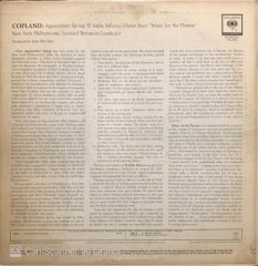 Bernstein Conducts Copland El Salon Mexico LP Klasik Plak