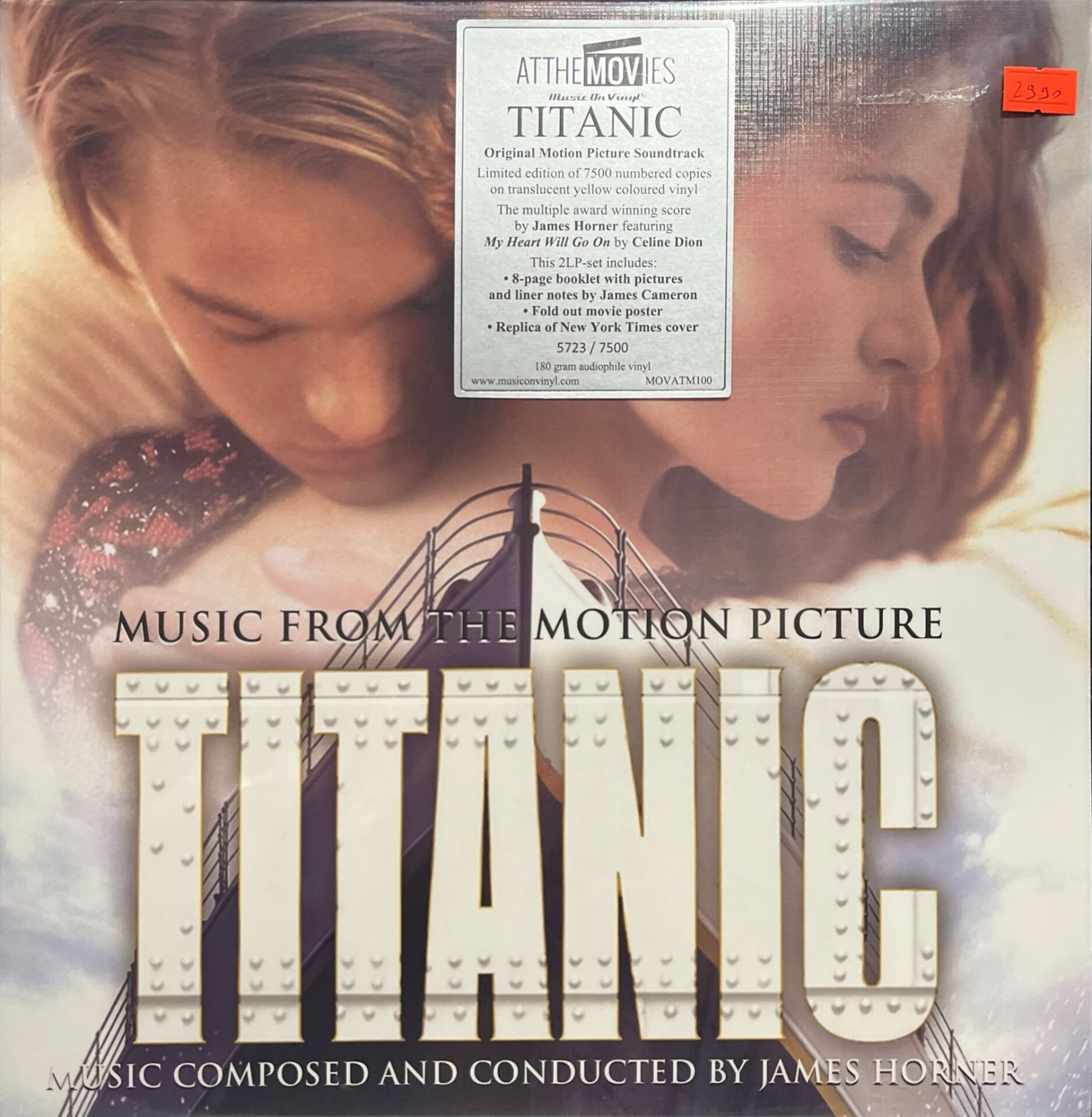 Titanic Soundtrack (Limited Numbered Edition - Yellow Vinyl) (Sarı Renkli) 5723 Numaralı Double LP Plak