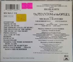 Highlights Form The Phantom Of The Opera CD
