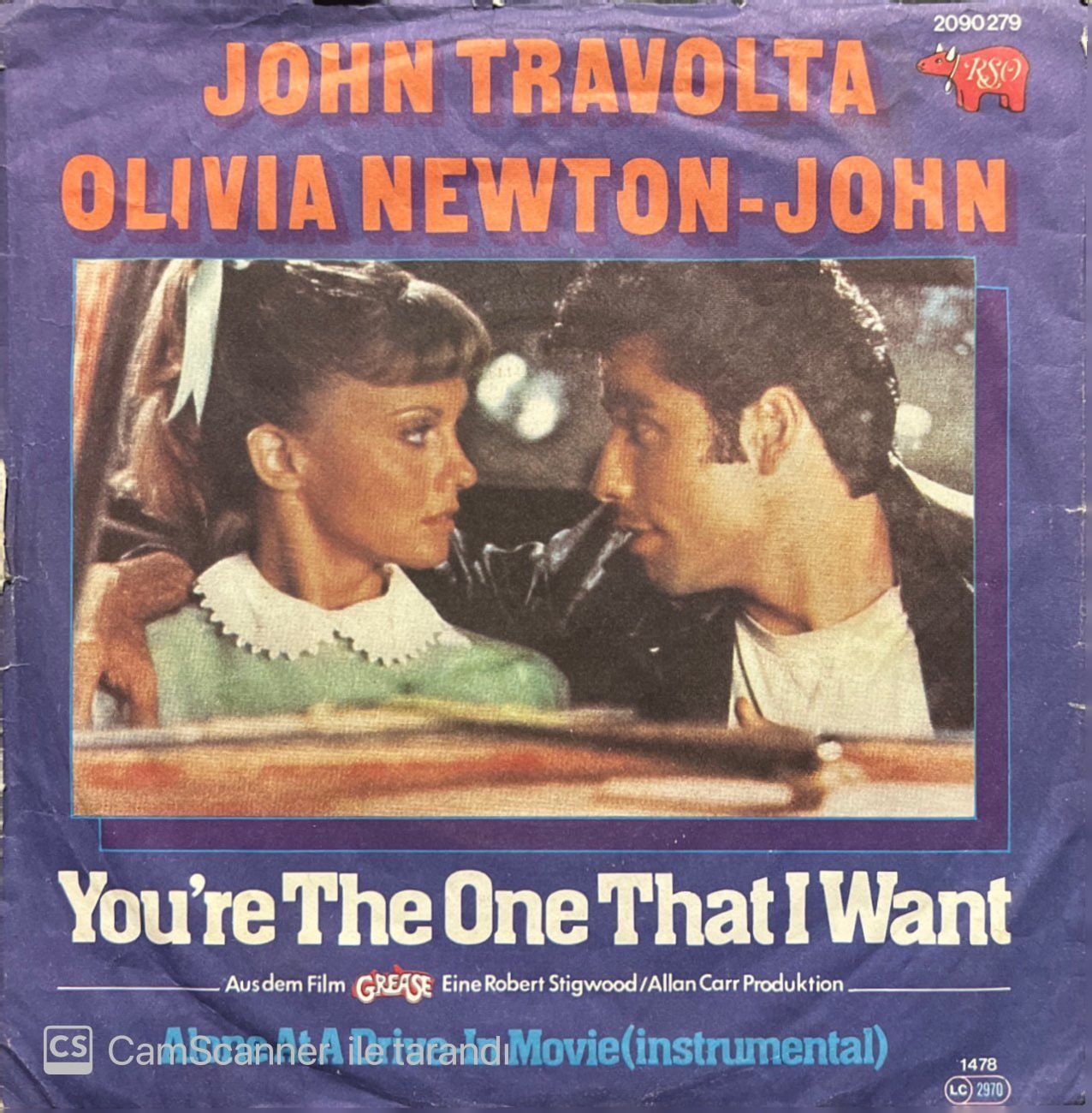 John Travolta & Olivia Newton-John You're The One That I Want (Grease) 45lik Plak
