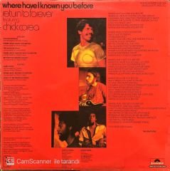 Chick Corea Where Have I Know You Before LP Plak