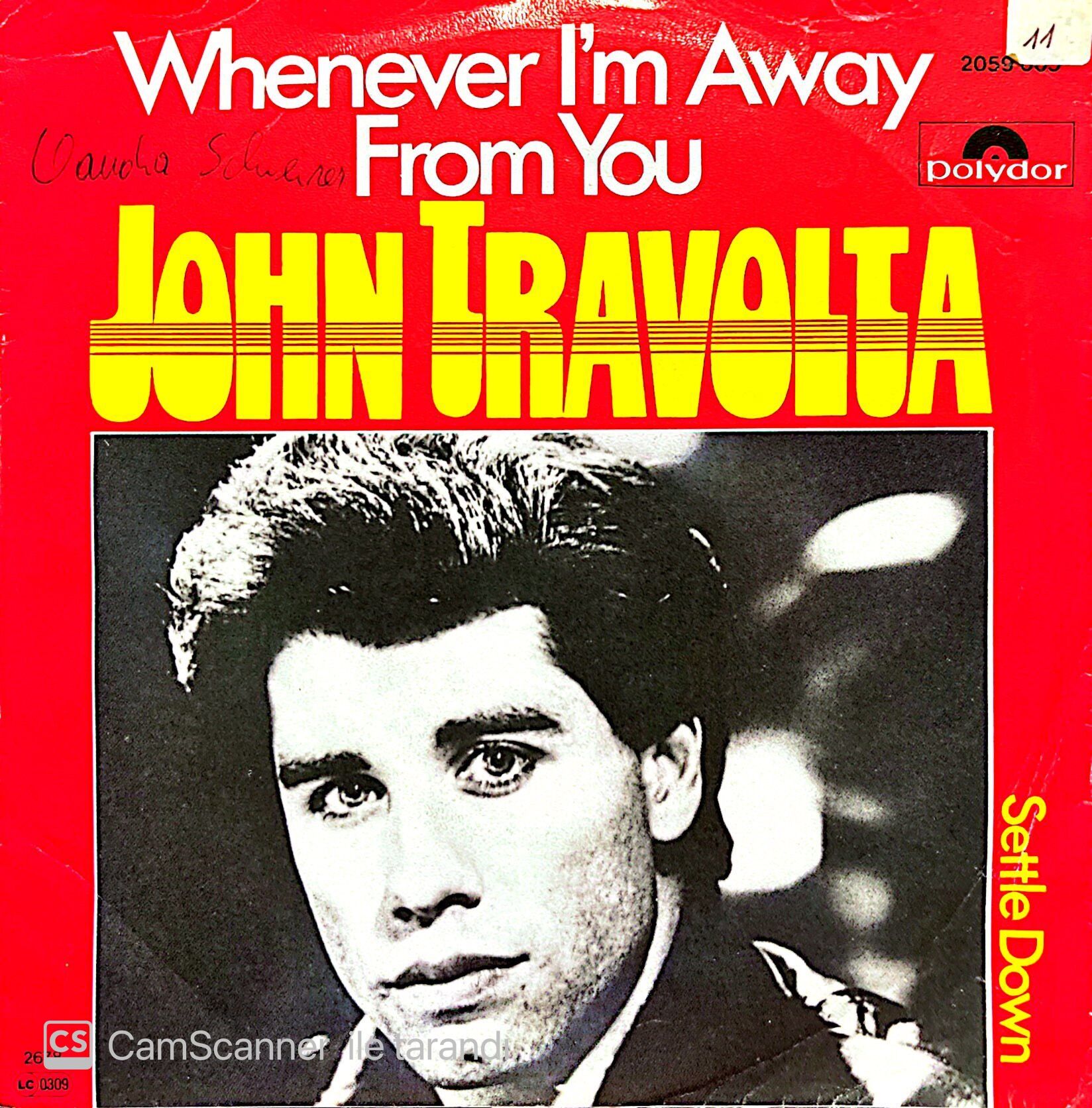 John Travolta Whenever I'm Away From You 45lik Plak