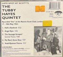 The Tubby Hayes Quintet Late Spot At Scott's CD