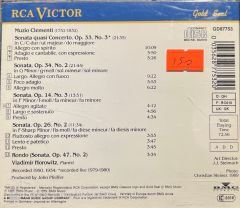 Horowits Plays Clementi Classic CD