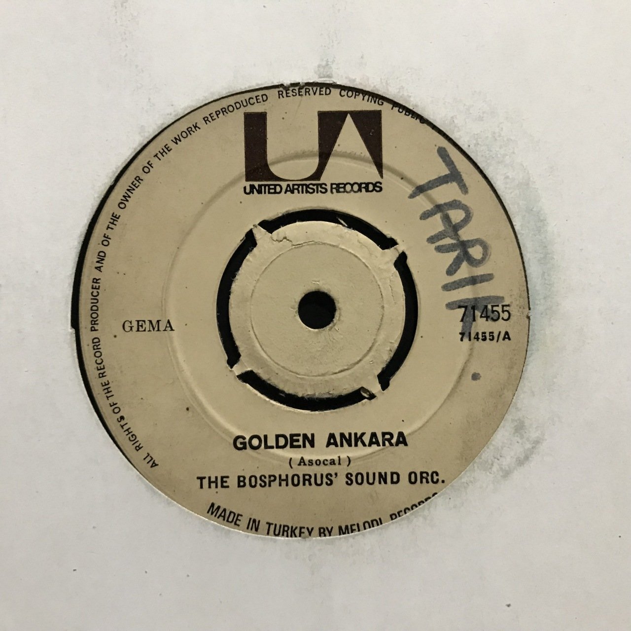 The Bosphorus Sound Orc. Golden Ankara 45lik Plak