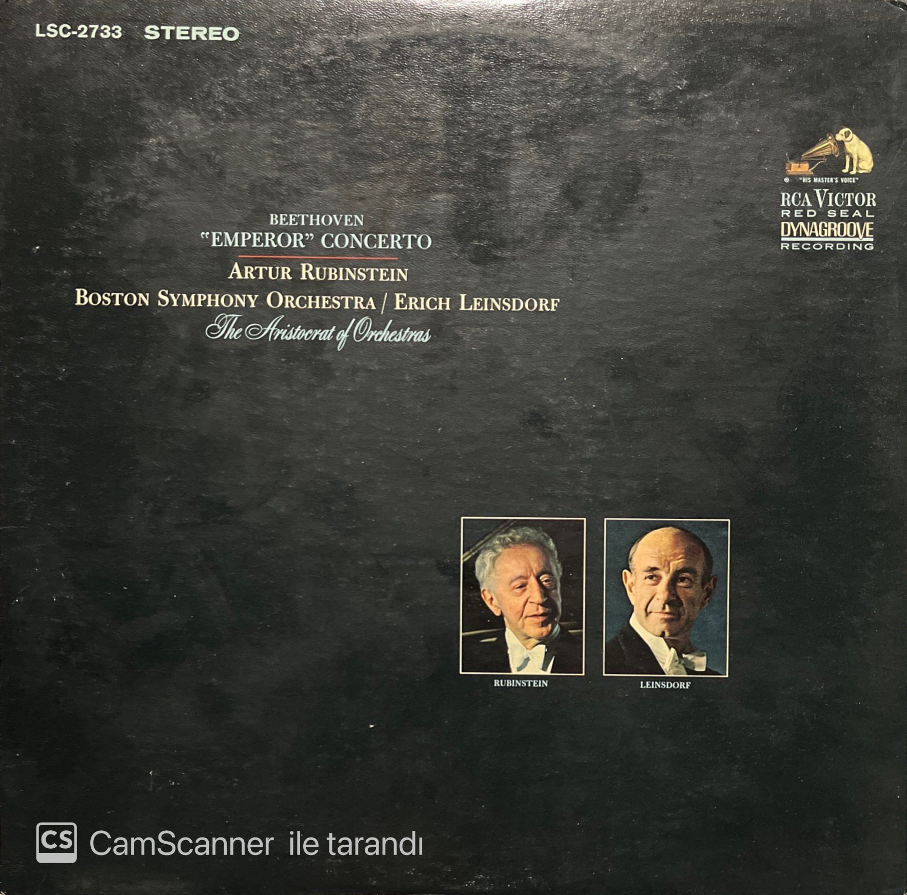 Artur Rubinstein Beethoven Emperor Concerto LP Plak