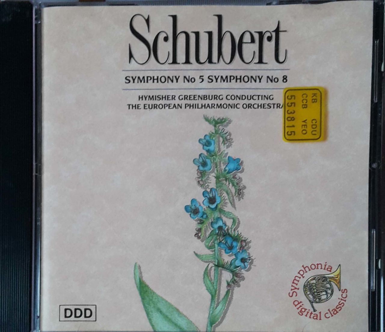 Schubert Symphny no 5, Symphony No 8 CD
