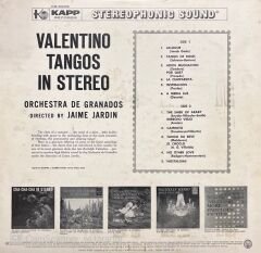 Valentino Tangos In Stereo LP Plak