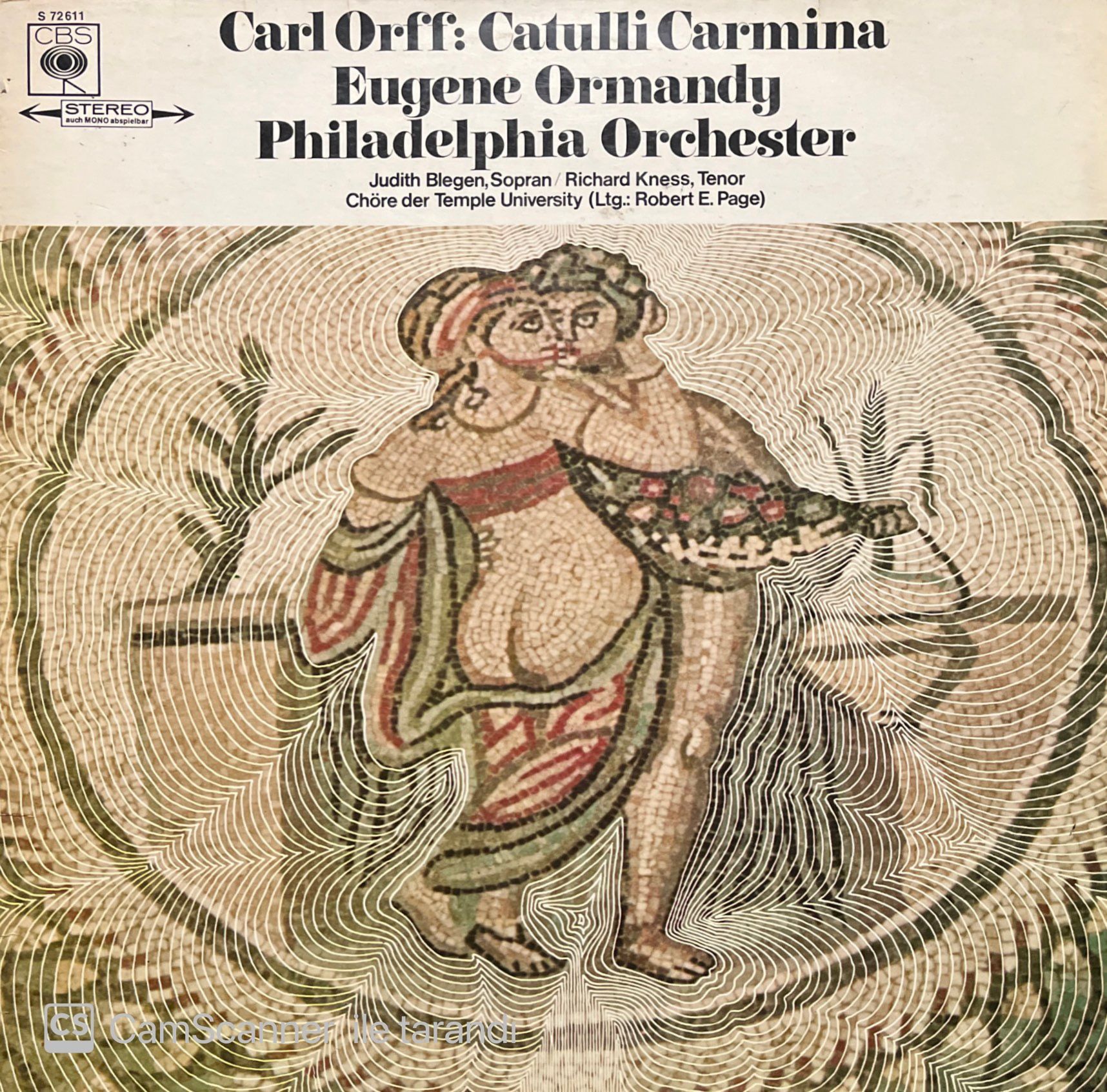 Carl Orff Catulli Carmina LP Plak