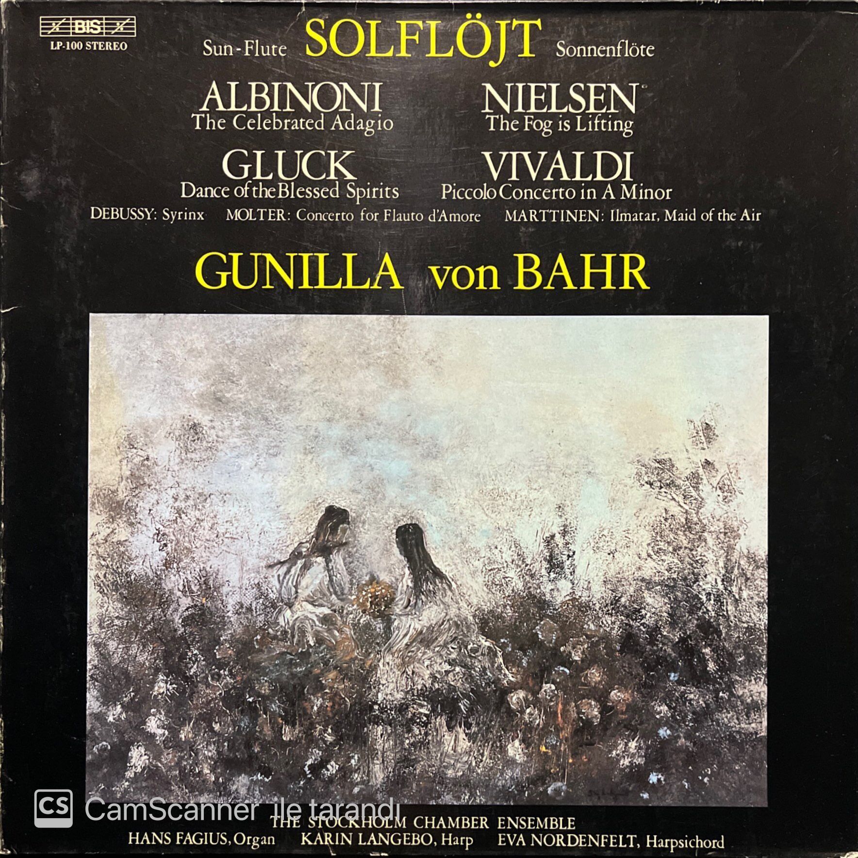 Solflöjt Albinoni Gluck Nielsen Vivaldi LP Plak