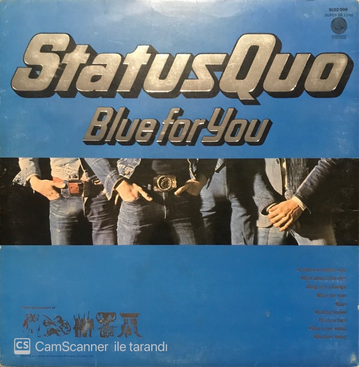 Status Quo Blue For You LP Plak