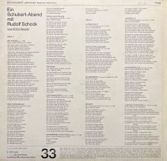 Ein Schubert Abend Mit Rudolf Schock LP Plak