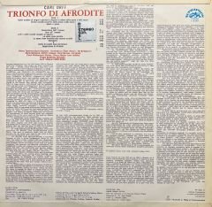 Carl Orff Trionfo Di Afrodite LP Plak