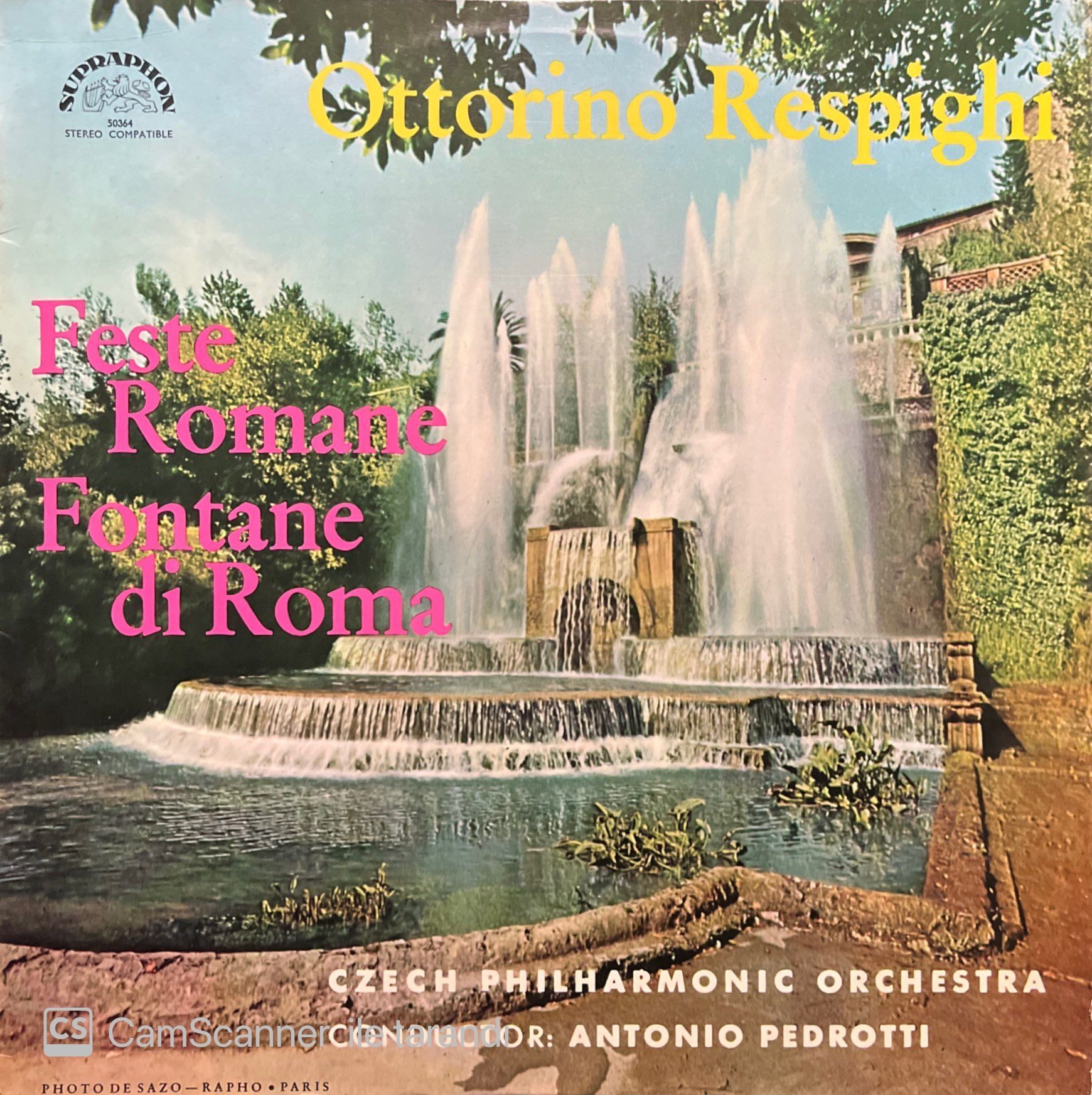 Ottorino Respighi Feste Romance Fontane Di Roma LP Plak