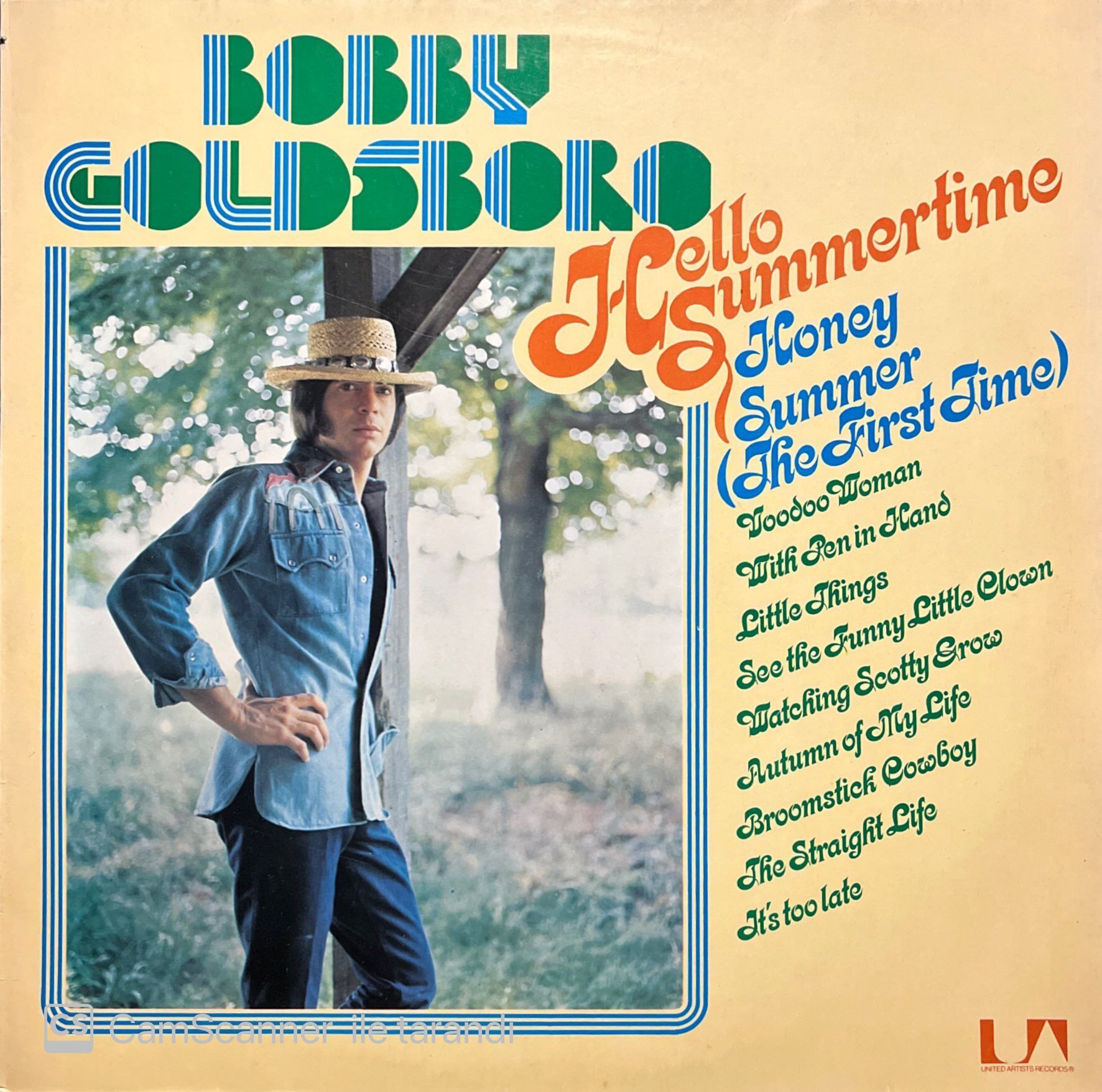 Bobby Goldsboro Hello Summertime LP Plak