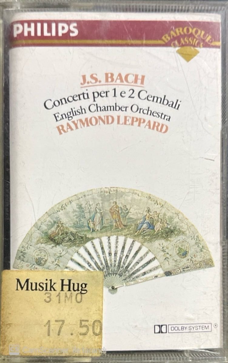 J. S. Bach Concerti Per 1 e 2 Cembali Classic Kaset