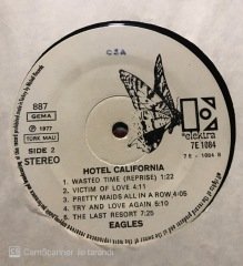 Eagles Hotel California LP Plak