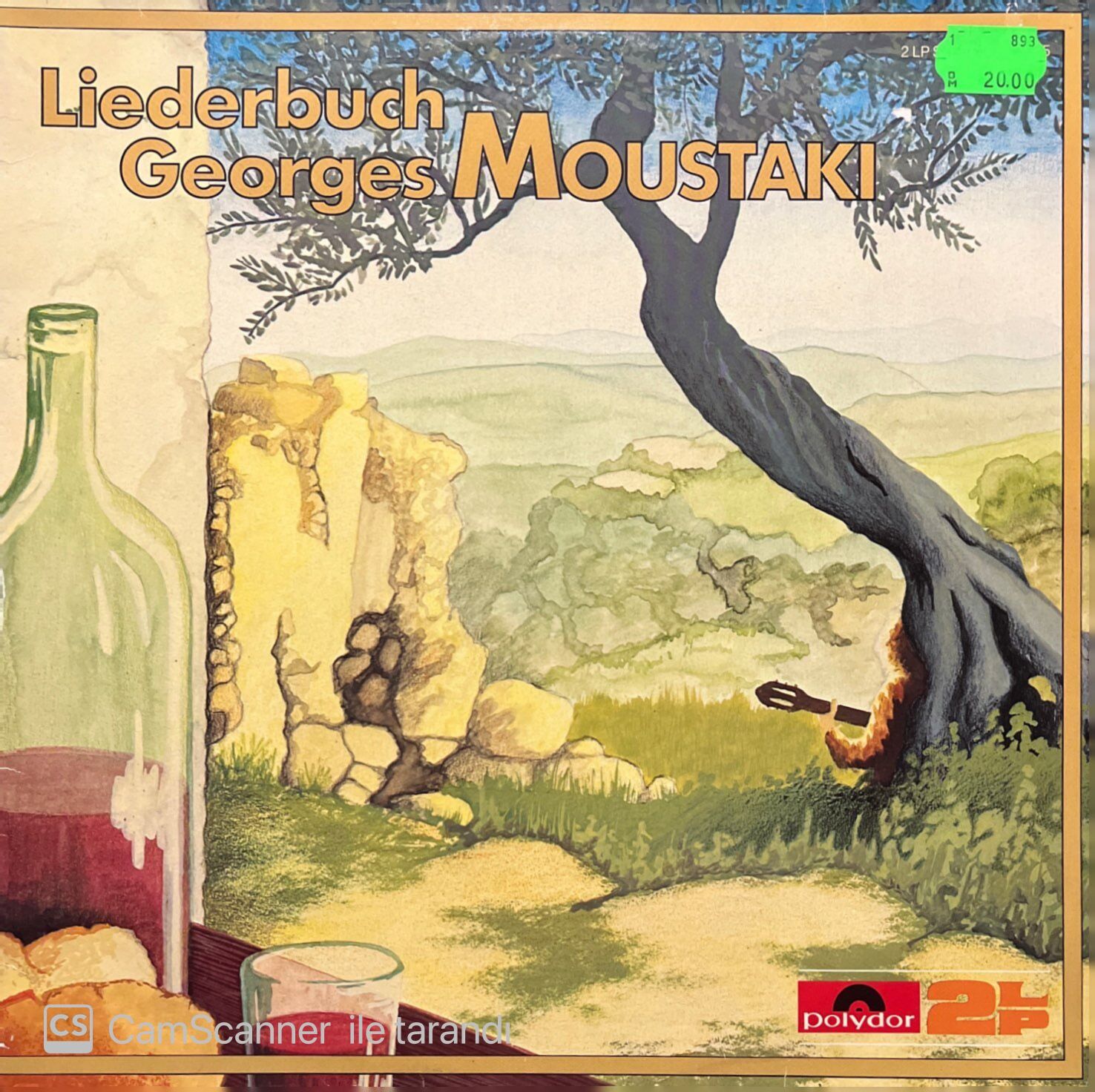 Georges Moustaki Liederbuch Double LP Plak