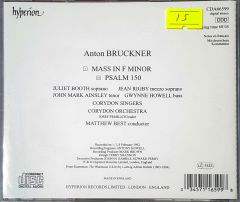 Bruckner Mass İn F Minor -Psalm 150 CD