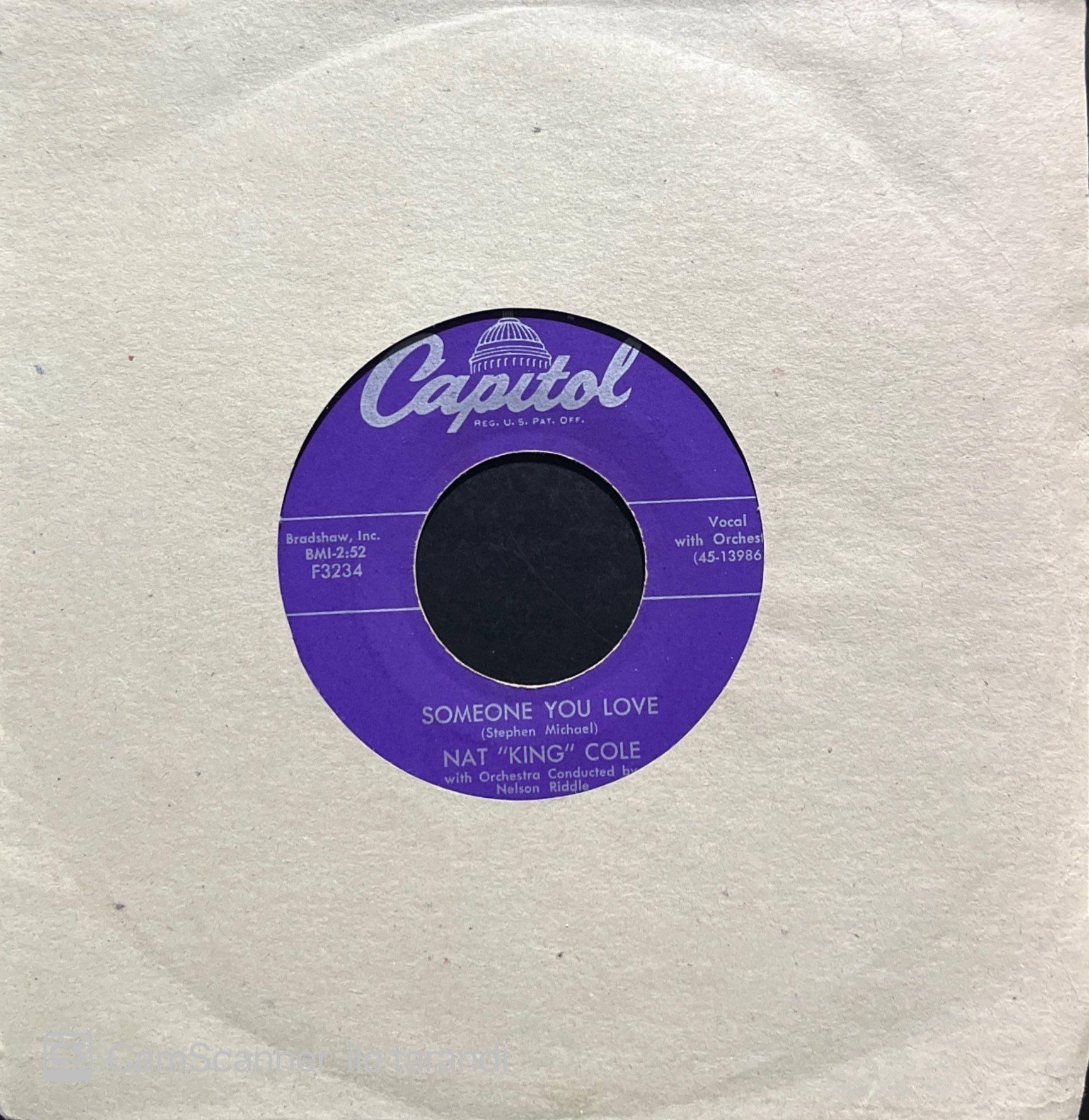 Nat King Cole Someone You Love 45lik Plak