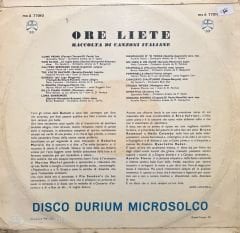 Ore Liete (Raccolta Di Canzoni Italiane) LP Plak