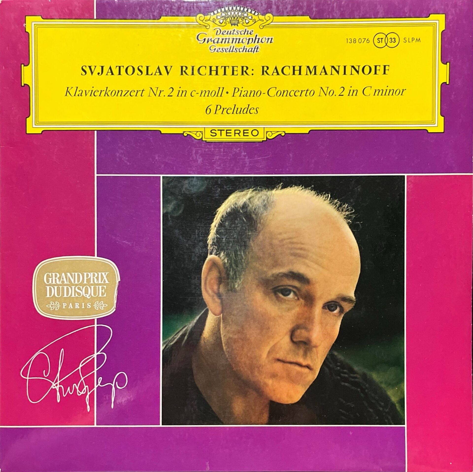 Svjatoslav Richter: Rachmaninoff LP Plak