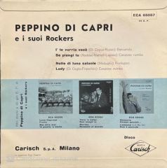 Peppino Di Capri E I Suoi Rockers EP 45lik Plak