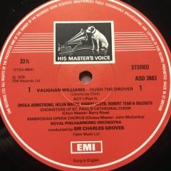Vaughan Williams Hugh The Drover 2 LP Klasik Box Set Plak