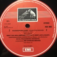 Vaughan Williams Hugh The Drover 2 LP Klasik Box Set Plak