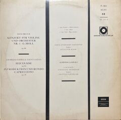 Max Bruch - Charles Camille Saint-Saens LP Plak