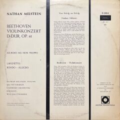 Nathan Milstein Beethoven Violinkonzert LP Plak