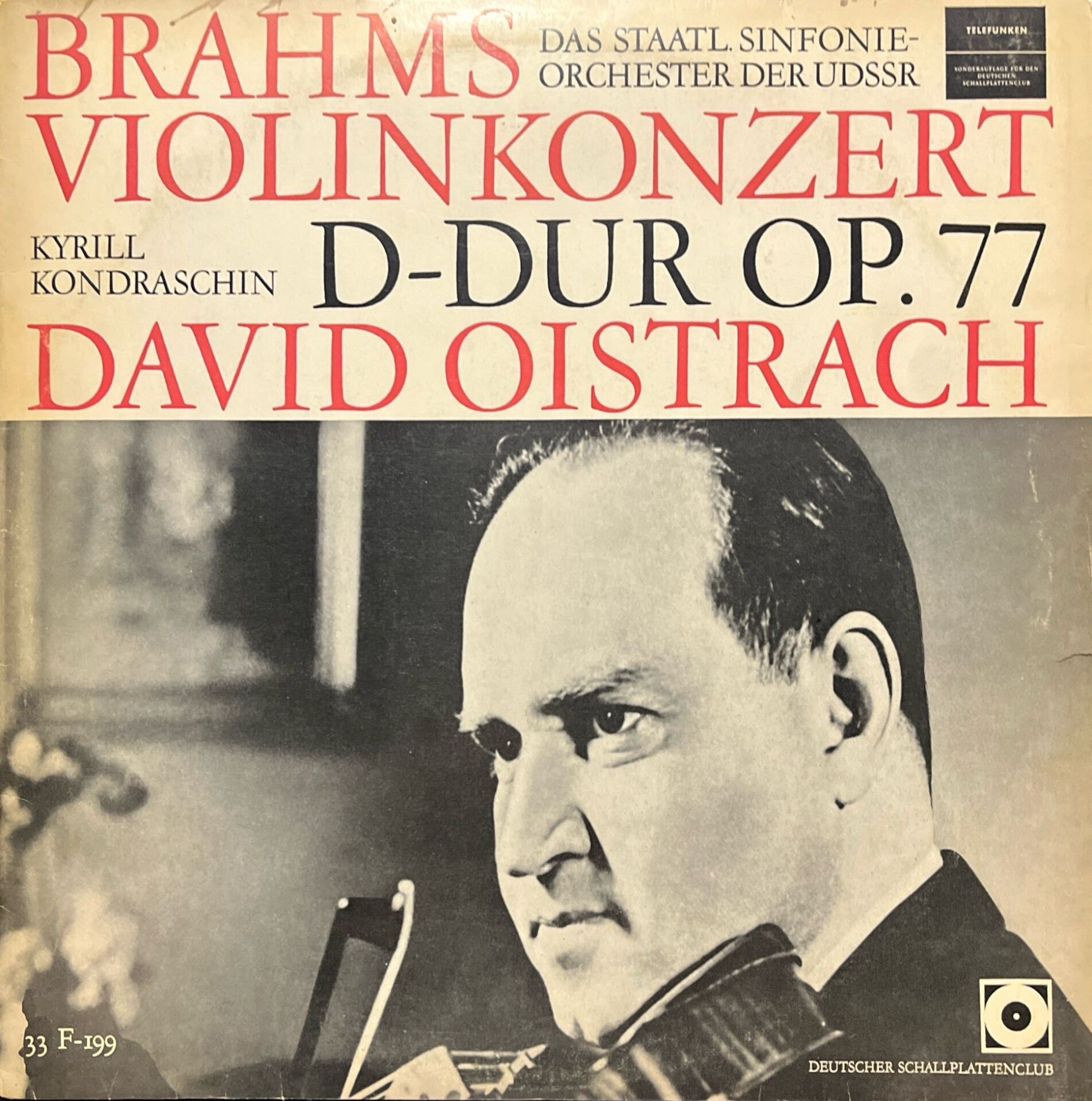 Brahms Violinkonzert D-Dur Op. 77 LP Plak